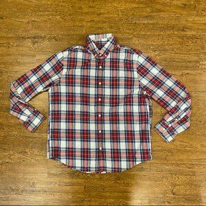 Vineyard Vines Slim Fit Whale Button Down Shirt Red Plaid Long Sleeve Men's Sz L